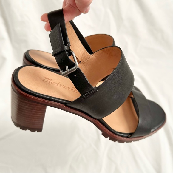 Madewell The Kiera Lugsole Sandal Black 9 - Picture 6 of 15